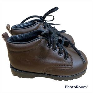 Amilio Leather Brown Boots Sz 5 EE Wide Baby Toddler Boys Kids